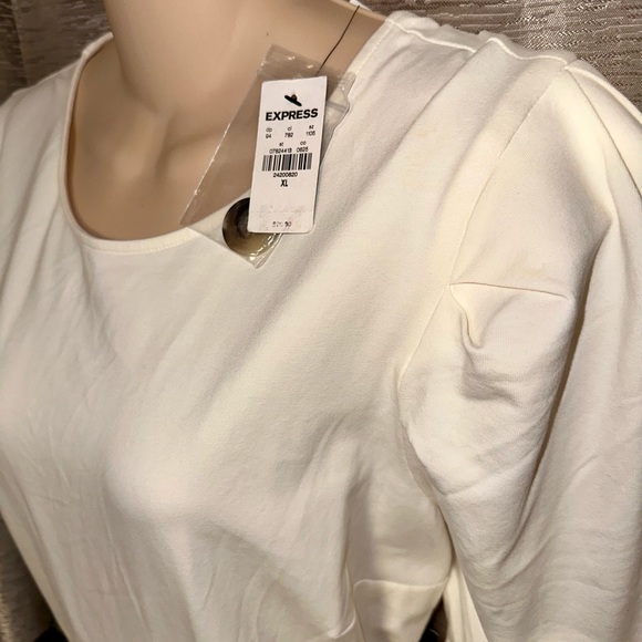 NWT Express Olive Green and Cream dress. - Picture 4 of 4